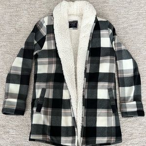 Abercrombie & Fitch Sherpa open cardigan